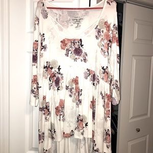White floral shirt